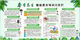 春季养生健康教育知识宣传栏