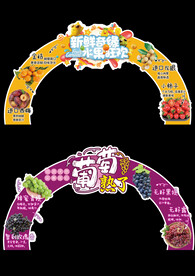 水果异形展板