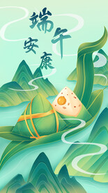 手绘中国风端午节插画