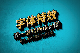 卡通复古3D字