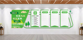 绿色生态党建品牌文化墙