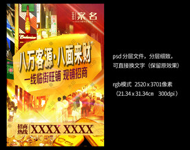 现铺招商单张