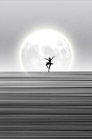 现代风抽象美女舞蹈玄关装饰画