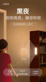 夜晚灯光海报