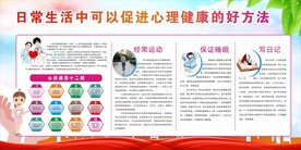 促进心理健康的好方法展板