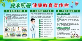 夏季防暑健康教育宣传栏展板