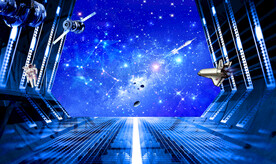 空间站太空舱宇航员