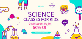儿童科学化学实验课程矢量