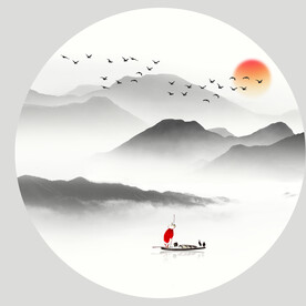 简约中式山水