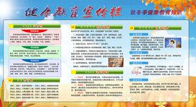 秋季养生健康教育宣传栏