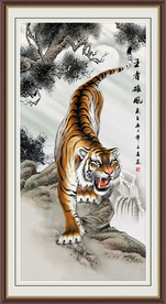 国画  老虎 