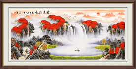 聚宝盆山水画
