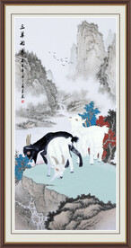 三羊开泰国画