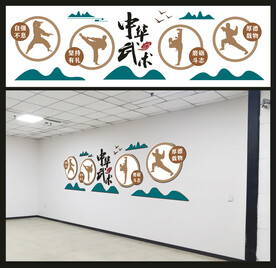 武术馆文化背景墙形象墙素材