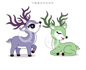 Q版卡通小鹿