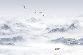简约山水背景墙