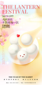 元宵节汤圆节日海报