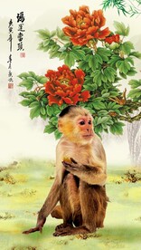 国画猴子 