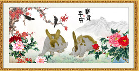 国画兔子
