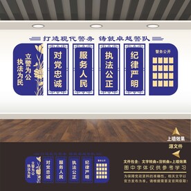 公安局派出所标语形象墙