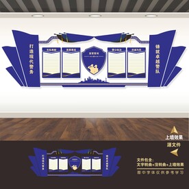 公安局派出所警队营制度牌文化墙