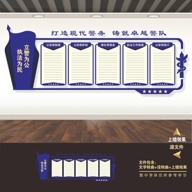 公安局派出所警队营制度牌文化墙