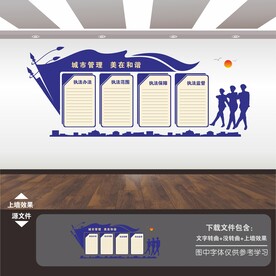 城管局展板海报标语背景墙形象墙