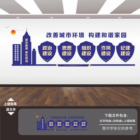 城管局展板海报标语背景墙形象墙