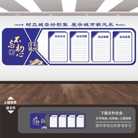 城管局展板海报标语背景墙形象墙