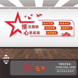 人民武装部展板标语海报文化墙