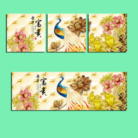 孔雀装饰画