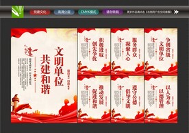 文明单位展板