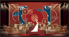 中式婚礼背景