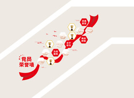 党建荣誉楼梯文化墙