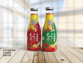 调味品辣椒酱玻璃瓶贴