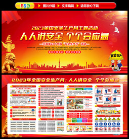 2023年安全生产月展板