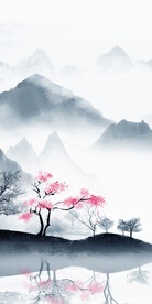 高档 高端玄关山水 tIF分层