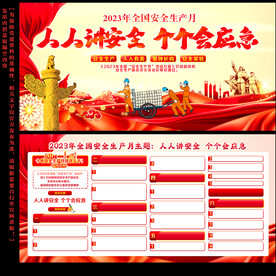 安全生产月宣传栏