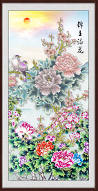 花开富贵国画牡丹图