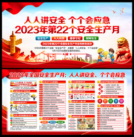 2023安全月展板