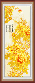 玄关画牡丹