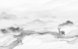 客厅 灰色高清山水 tIf分层