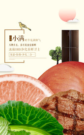 家电小满食材海报