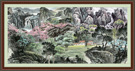 巨幅山水国画 