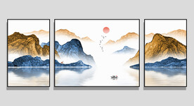 新中式山水装饰画