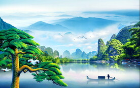 山水风景山水画
