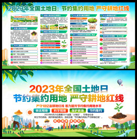 2023年全国土地日展板