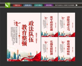 政法队伍教育整顿展板