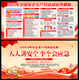 2023安全生产月展板