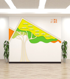 树文化墙  效果图